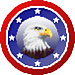 Patriotic Eagle Pixel Art